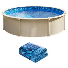 Rivestimento Piscina - DUOKU - 549x120 cm - Vinile Durevole - Rotonda - Fuori Terra