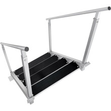 Bühne Quai 4 Stufen - DUOKU - Tragfähigkeit 500 lb - Aluminium - Höhenverstellbar 30-38 in - Rutschfest