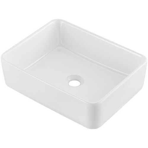 Lavabo - DUOKU - Rectangular - Cerámica Blanca - 19" x 14,7" - Estilo Moderno