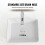 Lavabo - DUOKU - Rectangular - Cerámica Blanca - 19" x 14,7" - Estilo Moderno 4