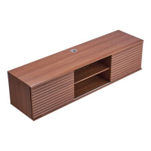 Wandtelevisiemeubel - DUOKU - 152 cm - Multimedia Console - 2 Niveaus - Notenhout