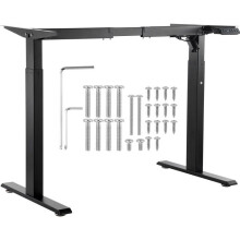 Bureau Staand Frame - DUOKU - Verstelbaar 27,6 tot 46,1 inch - Zwart Metaal - DIY Montage - Eigentijds Ontwerp