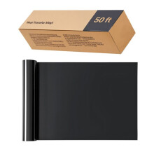 Thermische vinylrol - DUOKU - pvc-k2-50ft - Glanzend zwart - 12 inch x 50 voet - 0,23 mm