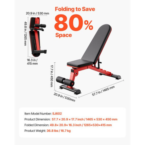 Banc de Musculation - DUOKU - SJ602 - Pliable - Réglable - Capacité 544 kg 1