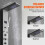 Douchepaneel - DUOKU - 8009FL - 6 Douchemodi - Rvs - LED-scherm 2