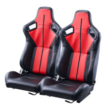 Sedia da Corsa-Duoku-Lotto di 2-Sedili Reclinabili Regolabili-in Schiuma PVC Alta Resilienza Q235B-Per Auto da Corsa e Kart