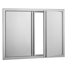 Porta d'accesso per Barbecue - DUOKU - Doppia - Acciaio Inossidabile - 787x609 mm - Porta Murale Verticale