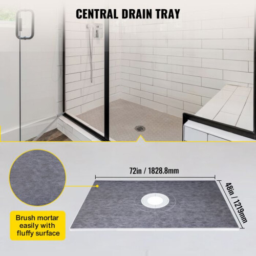 Kit de Douche - DUOKU - VV-LYDZ-ABS4872Z - 48"x72" - Système Complet - Bac de Drainage Central 2