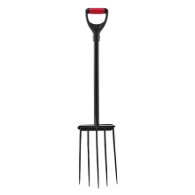 Vork met 5 Tanden-Duoku-Tuinhulpmiddel- met Stevige Metalen Handvat- Totale Lengte van 105 cm- Ergonomische Y-Handgreep