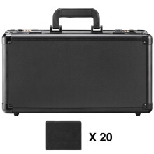 Aufbewahrungsbox für Sortierkarten-Duoku-4 Fächer-Box mit Kombinationsschloss und Schaumstofftrennwänden