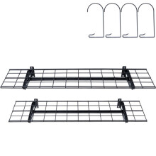 Opslagplanken voor Garage-Duoku-4 x 1 ft-Set van 2 Robuuste Muurplanken voor de Garage-Gecombineerde Belastbaarheidscapaciteit van 400 lb