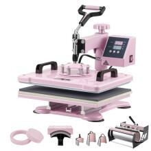 Prensa de Calor 8 en 1-Duoku-30 x 38 cm-Personaliza tus Camisas y Más-Rosa