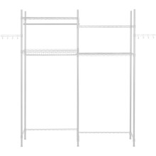 Étagère de Rangement-Duoku-pour Lave-Linge et Sèche-Linge à 4 Niveaux-Etendoir à Linge-Etagères Réglables à Deux Rangées-Blanc