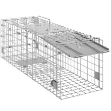 Armadilha de Gaiola para Animais Vivos - DUOKU - 24" x 8" x 8" - Dobrável - Ferro Galvanizado - Sem Crueldade