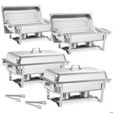 Calentador rectangular - DUOKU - HZ-433 - 8,6 L - Conjunto de 4 piezas - Acero inoxidable SS201