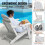 Adirondack Stoel - DUOKU - Set van 2 - Vouwbaar - Met bekerhouder - Wit 5