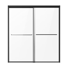 Porta de Banheira Deslizante - DUOKU - CNH - DE - S722 - 6 mm Vidro - Preto - 2 Folhas