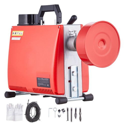 Máquina de Limpeza de Drenagem - DUOKU - Furadeira Elétrica 250W - 66FT x 5/8 Polegadas - Alimentação Manual