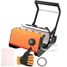 Prensa de Calor-Duoku-Copas de 30oz-Transferencia por Sublimación-con Guantes y Cinta Adhesiva-para Tazas de Cerámica Vidrios-Negro
