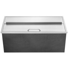Cofre de Gelo Embutido-Duoku-36"L x 18"W x 14"H-Aço Inoxidável-Um Refrigerador Comercial de 40,9 qt-com Tampa Deslizante