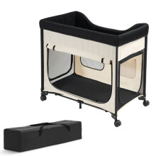 Cama elevada dobrável - DUOKU - Modelo WMDY25008 - Tecido Oxford 600D - Tamanho L - Bege