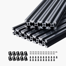 Perfiles de Extrusión de Aluminio 2020-Duoku-Lote de 10-Riel Lineal Anodizado Normativa Europea con Ranura en T de 1500 mm