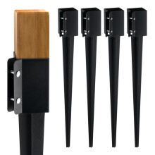 Estacas de Cerca - DUOKU - FX-3.5-36-4 - Aço Preto - 4 peças - 762 mm de Comprimento