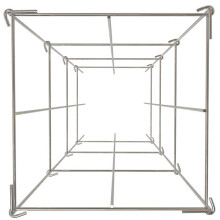 Gaiolas para tomates quadradas - DUOKU - VV-KZDFQJ11.8X46YS5Z - Pacote de 5 - Aço com revestimento em PVC - 30x30x117 cm