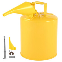 Bidão de Segurança para Diesel Tipo I 19 L-Duoku-com Pare-Chamas em Aço Inoxidável-Cobertura com Fecho Automático-Amarelo