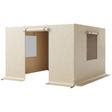 Paredes Laterais para Capa de Gazebo Inverno-Duoku-2,9x2,9 m-Capa de Gazebo Todas as Estações-com Janelas em Malha