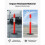 Postes de sinalização - DUOKU - WP-06-R4 - 114 cm - Base pesada - Faixas refletivas 6