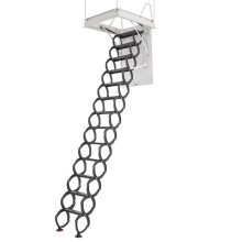 Teleskopleiter Duoku - Tragfähigkeit 299,4 kg - Geeignet für eine Installationshöhe von 3,2 bis 3,35 m - mit Zugstange