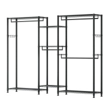 Portant à vêtements - DUOKU - YC0010 - 7 étagères ajustables - Acier au carbone 385,5 kg - 4 barres de suspension