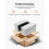 Küchenspüle - DUOKU - Aufstellmodell - 63,5 cm - Schwarzer Granit - 1 Einzelbecken 2