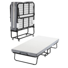 Opklapbed-Duoku-38 x 75 po-Dubbele maat-met 4 po Geheugen Foam Matras en Robuust Metalen Frame