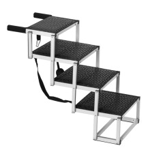 Hondentrap - DUOKU - Vouwbare Ramp met 4 Treden - Antislip - Ondersteunt 68 kg - Compact