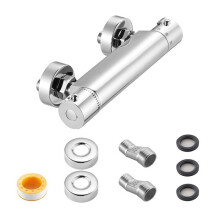 Thermostatische Mengkraan - DUOKU - YH0311 - Verchroomd Messing - Brandwondenbeveiliging - Aanpasbare Doorstroming