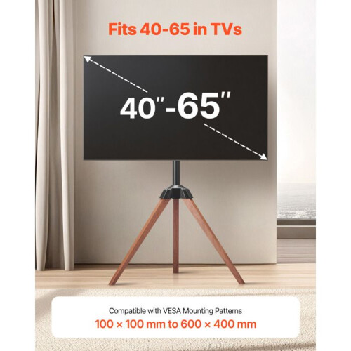 Suporte para TV Trépied - DUOKU - FT03 - Compatível 40-65 polegadas - Capacidade 45 kg - Madeira maciça 2