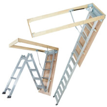 Grenierleiter - DUOKU - Modell A7 - Klappbar aus Aluminium - 12 Stufen - 4 m Höhe