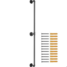 Rampas de tubo de acero al carbono-Duoku-5 pies-Capacidad de 200 kg-Calidad industrial-Montaje en la pared-Cantos redondeados