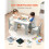 Kindertisch mit 2 Stühlen - Multifunktionaler 4-in-1-Tisch - Doppelseitige Bauplatten 3