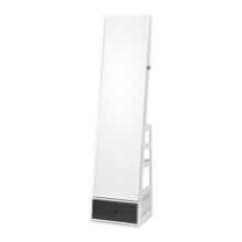 Armadio per Gioielli - DUOKU - PY-2316SS - Specchio Rotante 360 - Rivestimento in Velluto - LED Bianco