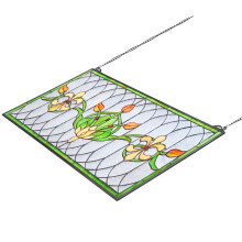 "Atrapa-sol em vitral - DUOKU - NC-SG04 - Vidro - 81 x 43,3 cm - Painel suspenso retangular"