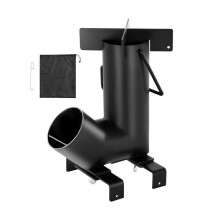 Estufa de Camping Rocket-Duoku-Estufa de Leña Portátil de Acero al Carbono-con Bolsa de Transporte-Estufa de Leña Duradera-Negro
