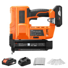 Langaton 2-in-1 Agrafeuse Cloueuse Duoku - 18 Caliber - Ohut Naulauskivipistooli DC 20 V - Naulat ja Agrafit - 2,0 Ah Li-ion Akku