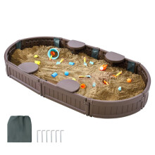 Vaschetta di Sabbia - DUOKU - Ovale - 1830 x 1055 x 230 mm - 4 Sedili - Plastica HDPE
