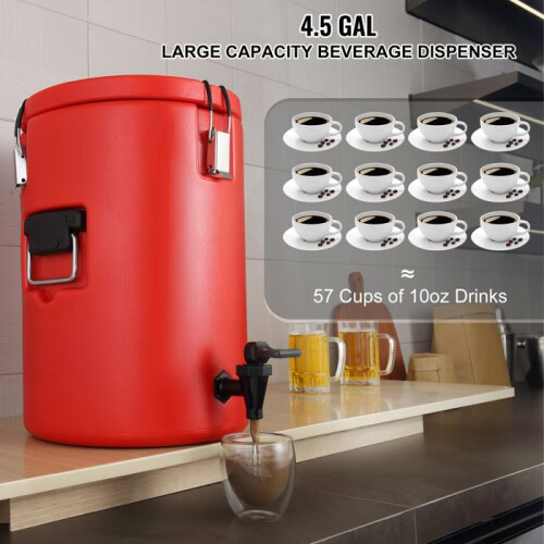 Isolerende Drankendispenser - DUOKU - 7,6 L - RVS - Kraan - Voedselkwaliteit 2