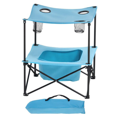 Klappschirm - DUOKU - GV-BZ2 - Oxford-Gewebe 600D - 4 Becherhalter - Blau