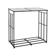 Houtsteun DUOKU 18570180 cm - Gegalvaniseerde houtopslag, polycarbonaat dak, 3/8 touw