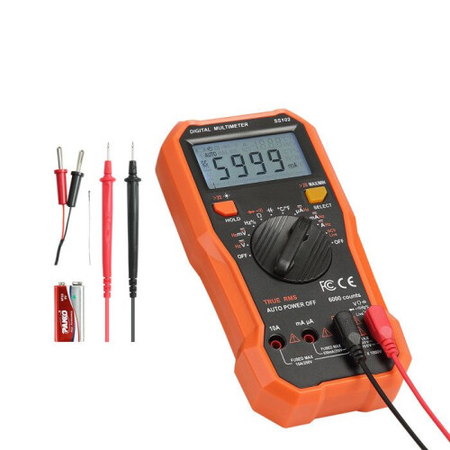 Multimètre Numérique - DUOKU - SS102 - 6000 points - Fonction NCV - Écran LCD rétroéclairé